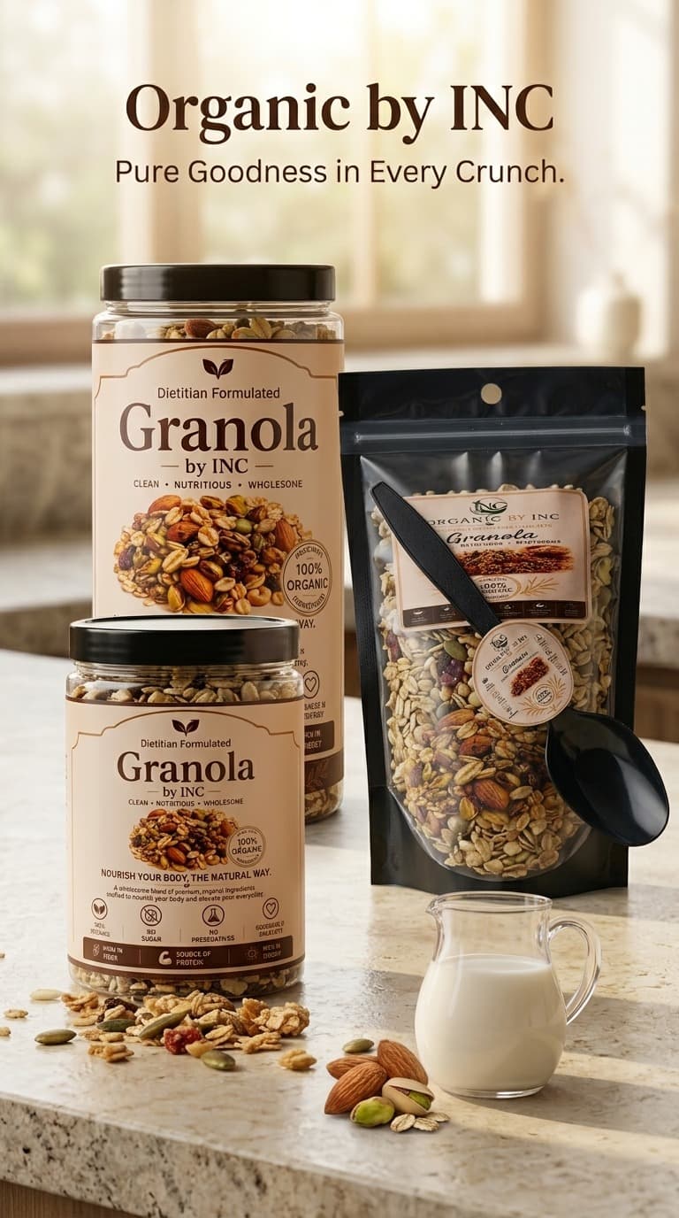 Organic by INC granola being made